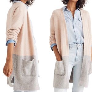 Madewell Kent Colorblock Oversize Cozy Cardigan Size S